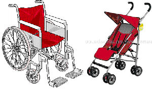 Wheelchair and Stroller